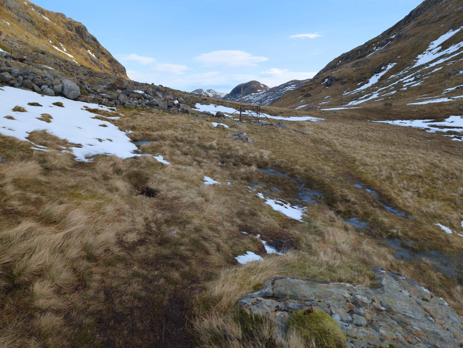 Bog between boulders