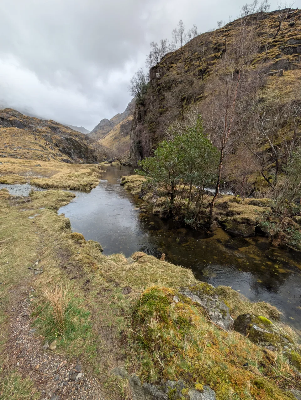 Burn in the valley just before one of the many fords