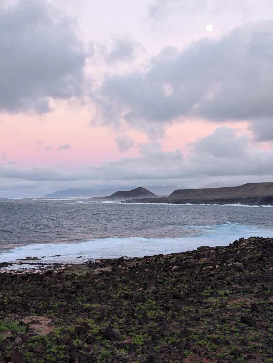 A pastel evening sky at the end of the nearly 23 kilometres.
