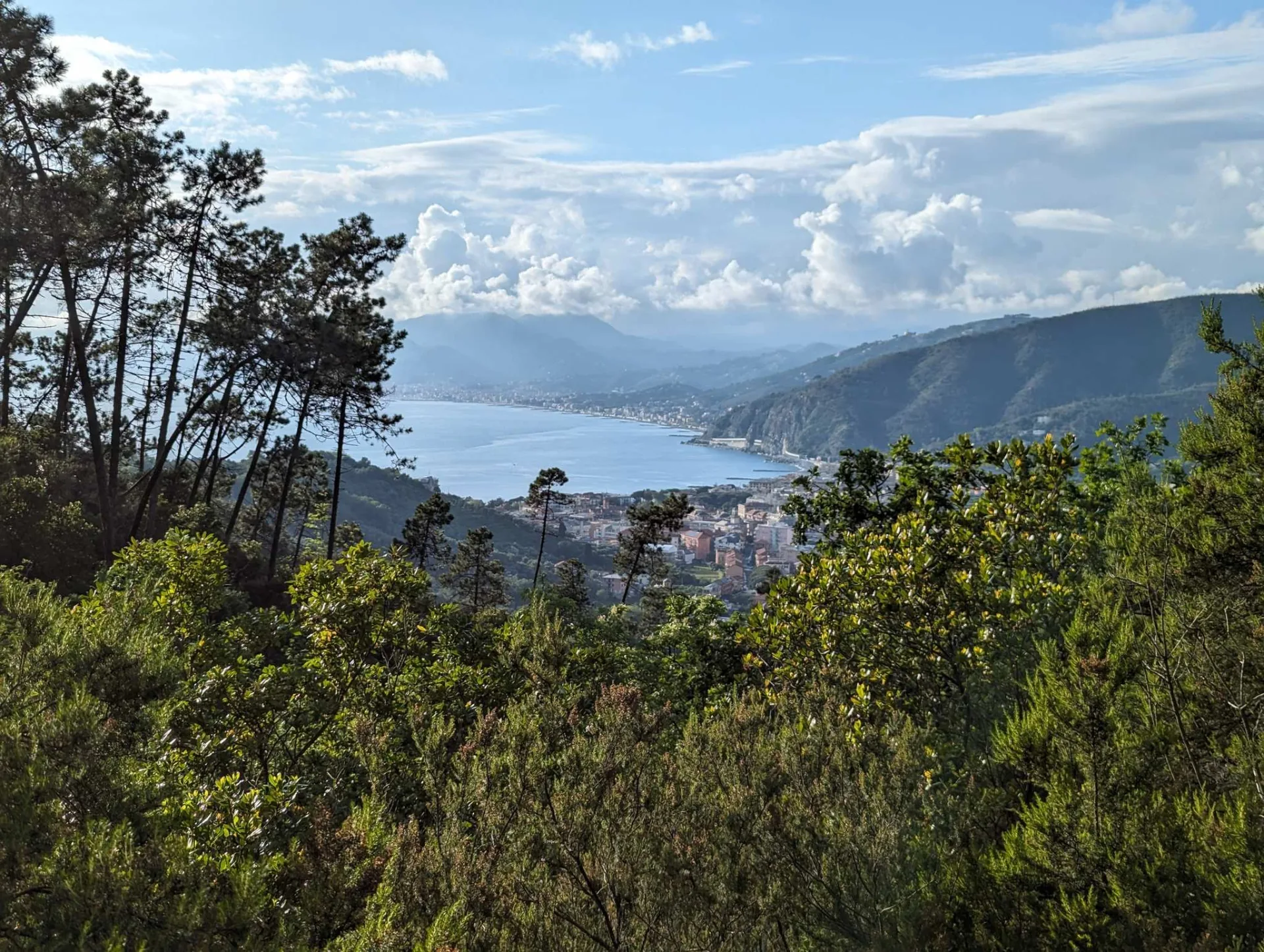 A panorama over the Ligurian coast