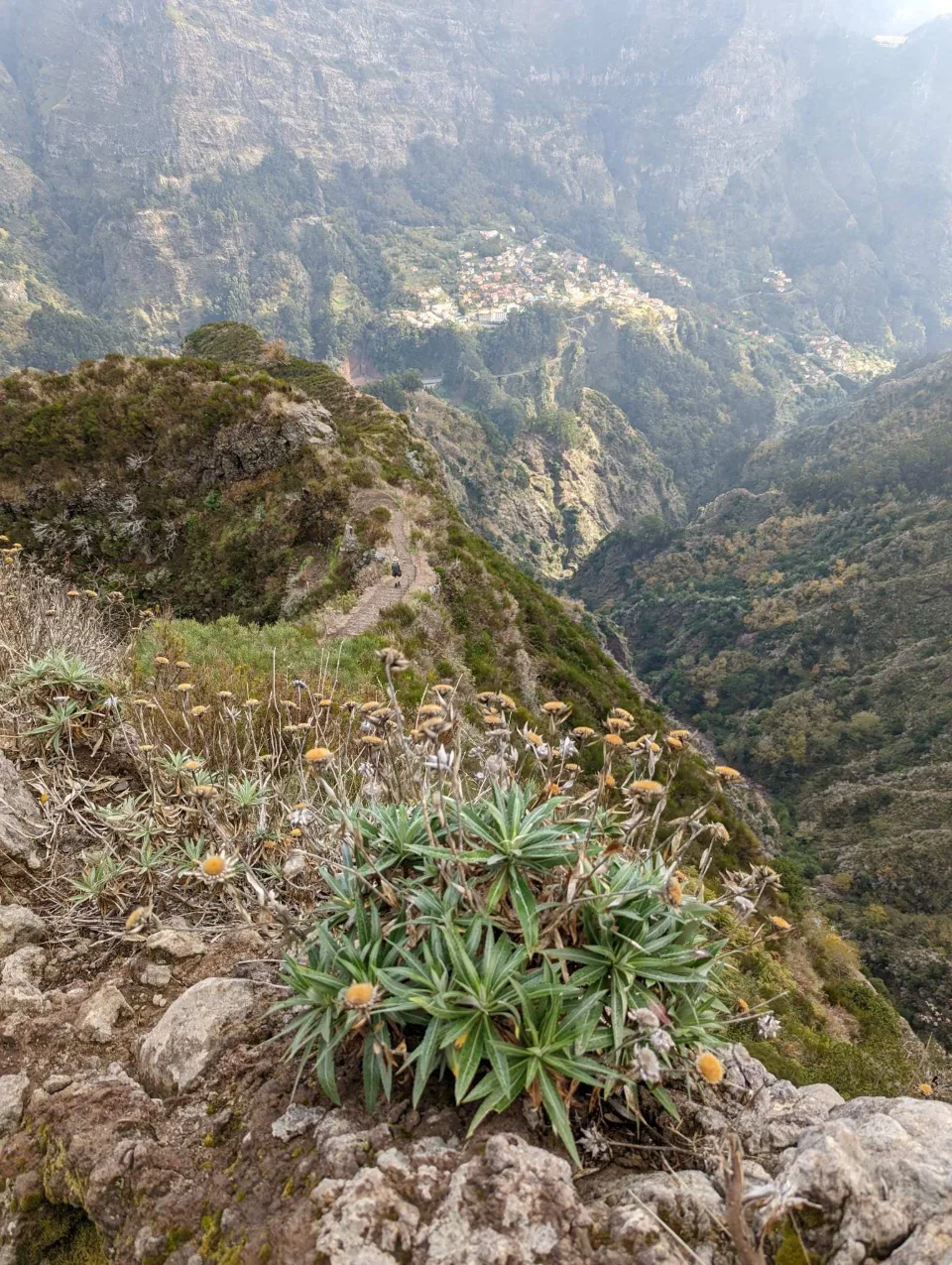 A mountain path high above the Nuns' Valley (Curral das Freiras)
