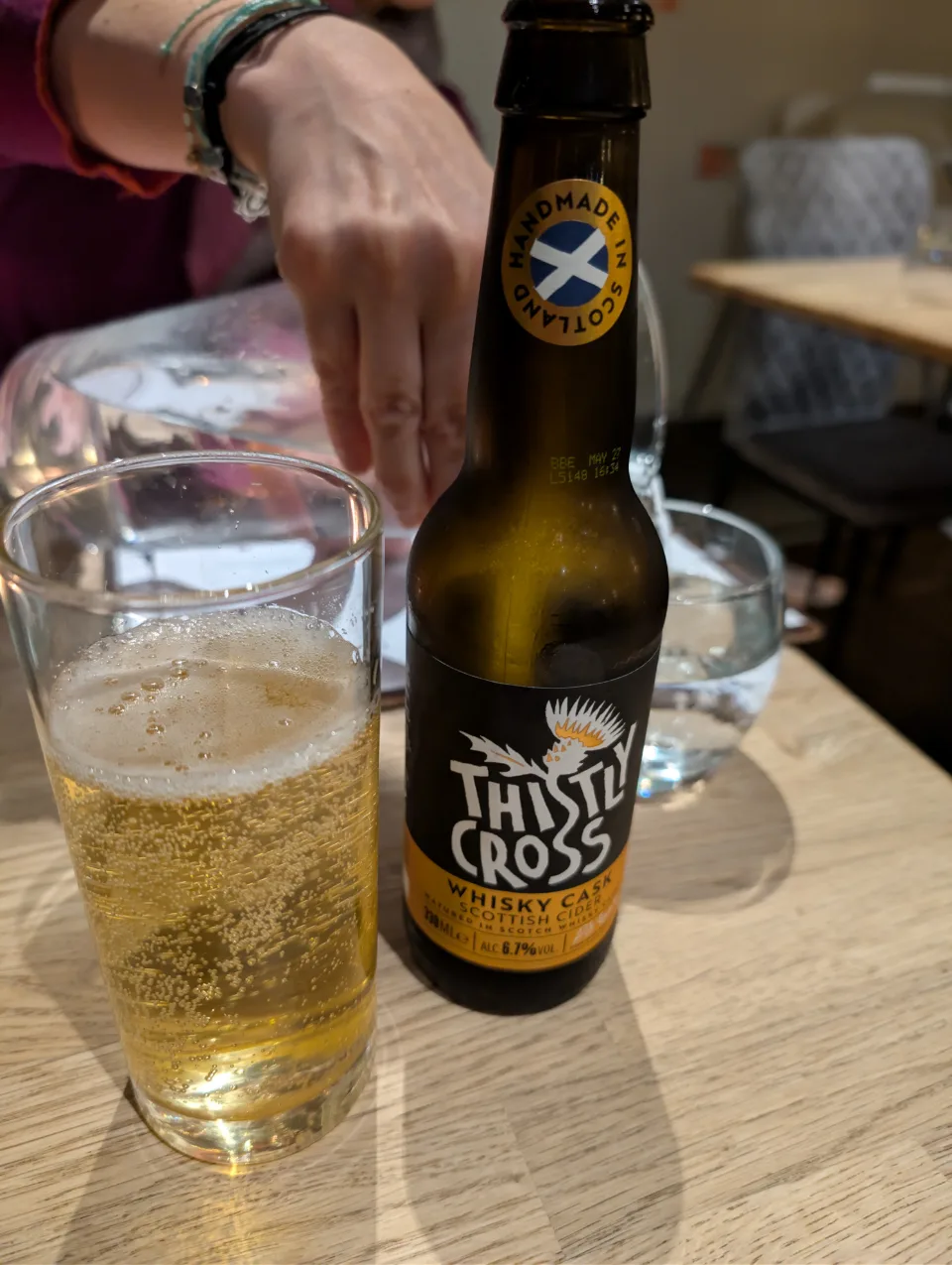 Evening reward — Thistly Cross cider from the Scottish Highlands